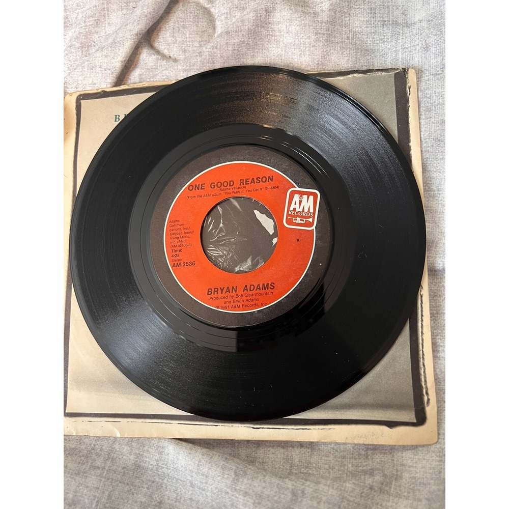 Bryan Adams "Straight From The Heart" 45 Vg+ Tested Picture Sleeve Jukebox
